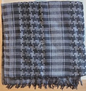 Askeri Puşi, Şal, Bandana, Eşarp Desenli Mor-Siyah Desenli