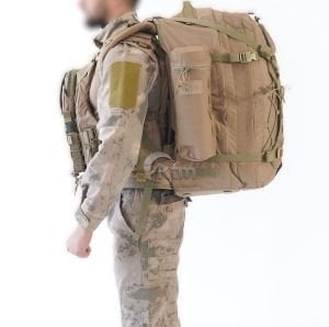 Taktik Askeri Sırt Çantası, 55+10 litre, Coyote Coyote Kamuflaj - 55+10 Litre
