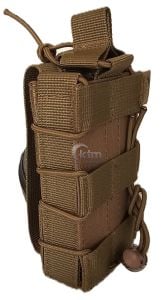 Tekli Lastikli Şarjör Cebi,  5,56 mm. Coyote