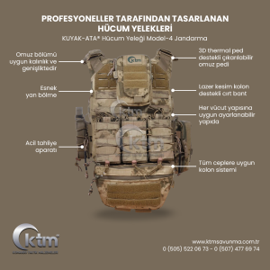 KUYAK-ATA® Hücum Yeleği,Model-4, Jandarma